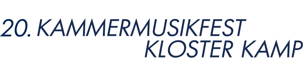 Wort-Bildmarke 20. Kammermusikfest Kloster Kamp